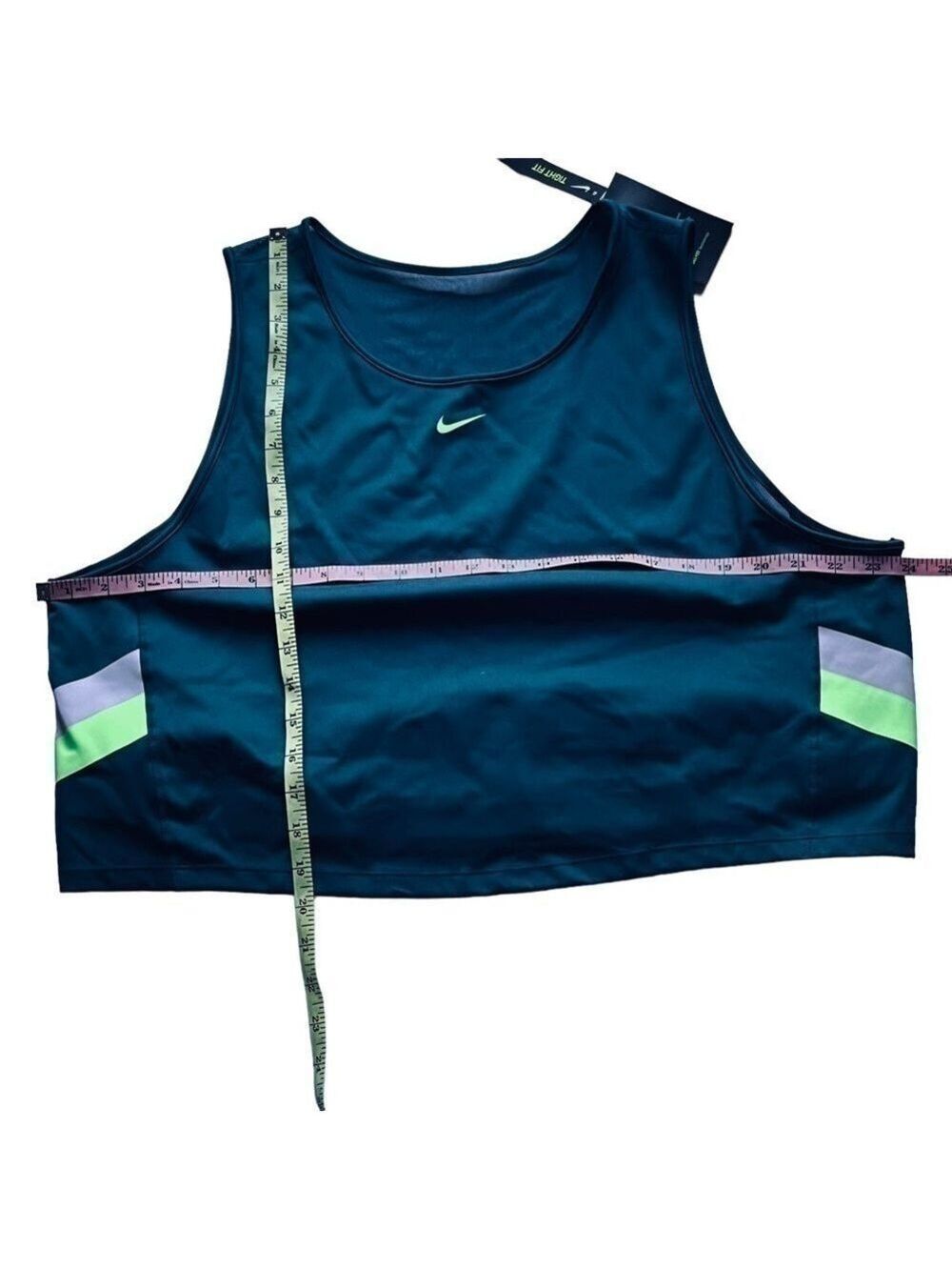 Nike Teal Cropped Training Tank Mesh Size 3X - Picture 12 of 15
